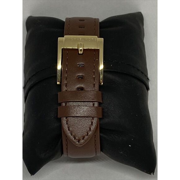 Michael Kors MK5632 Women's Brown Leather Gold Analog Dial Quartz Watch QB442 - Picture 6 of 12